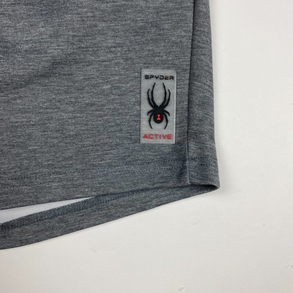 NEW Spyder ProWeb Gym Sweat Shorts Mens Large Gray Running Training - Picture 3 of 14